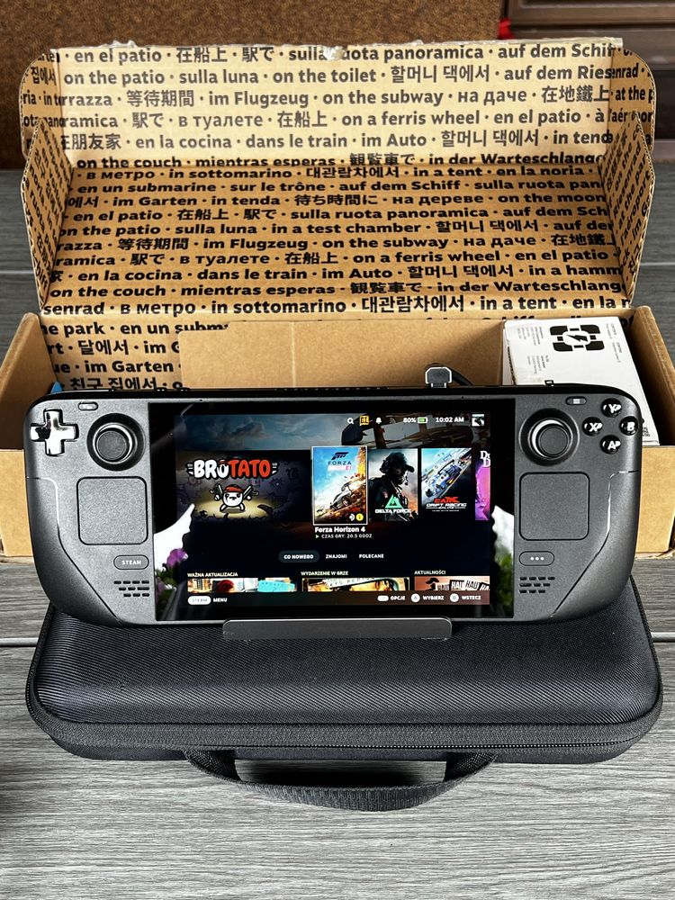 Steam Deck LCD 1TB+256GB karta. Pełen komplet+ etui+ stacja dokujaca