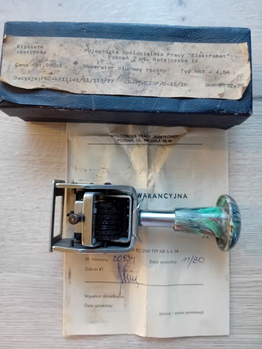 Numerator  biurowy ręczny