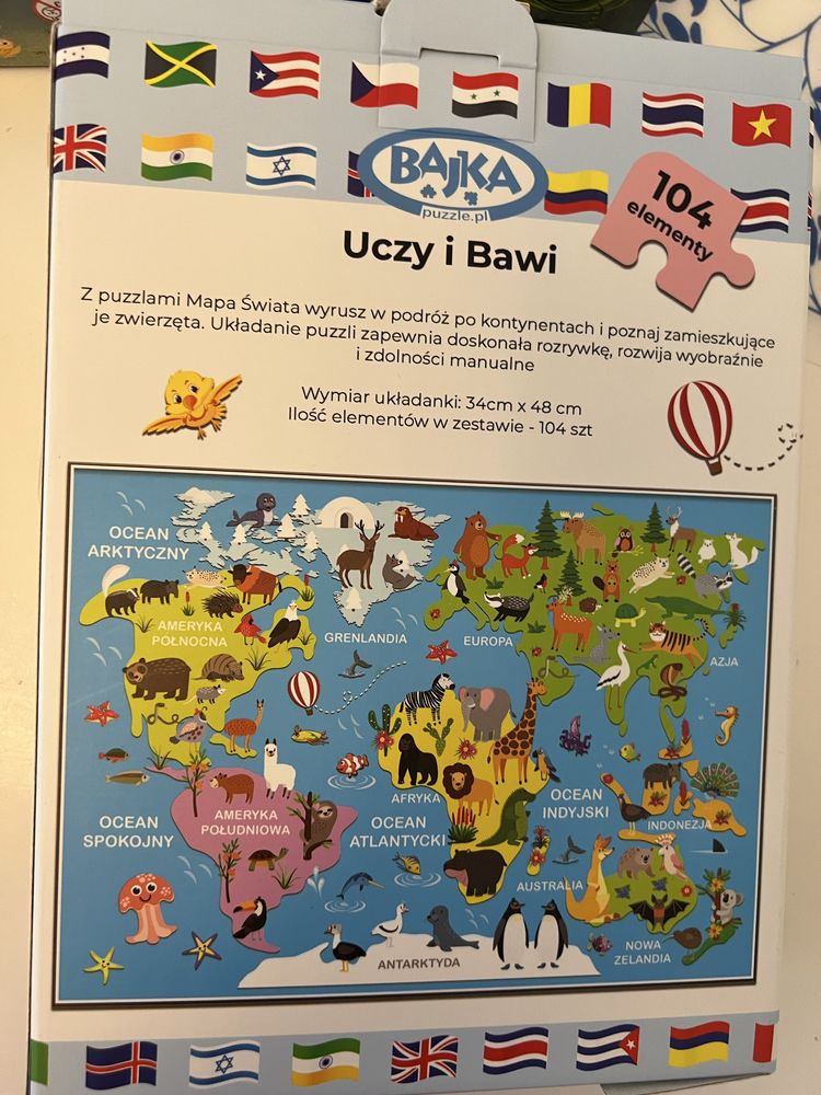 Okazja! Puzzle i gra planszowa zabawy edukacyjne