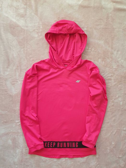 Bluza z kapturem sportowa różowa 4F