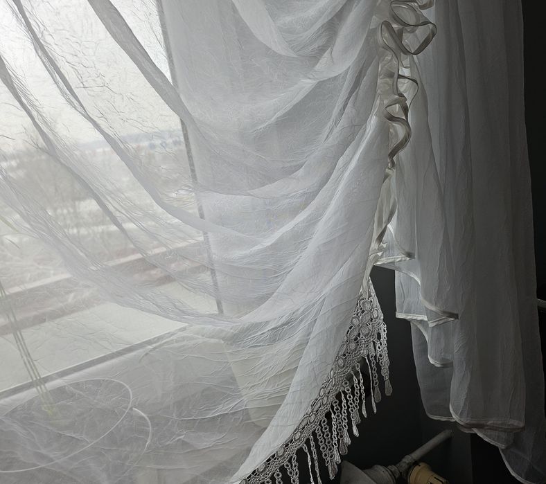 Firana biała śliczna