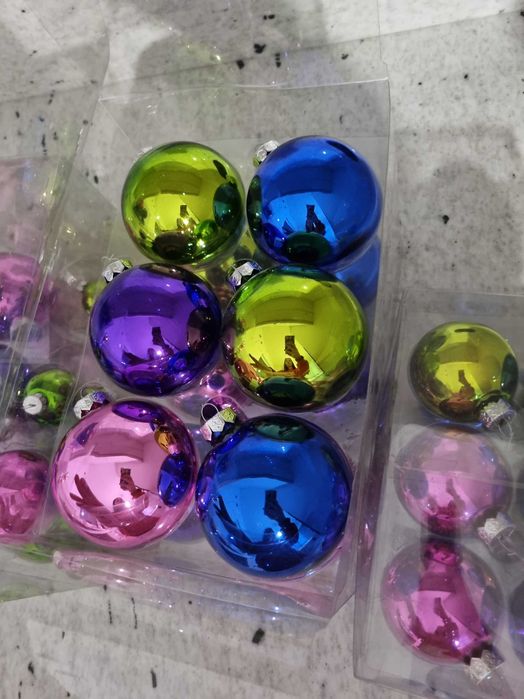 Bombki szklane kolorowe