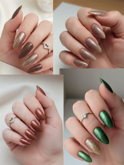 Świąteczne Paznokcie tipsy gotowe stylizacje