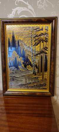 Золотая гравюра Безымянный ручей, (с рамой) Златоуст