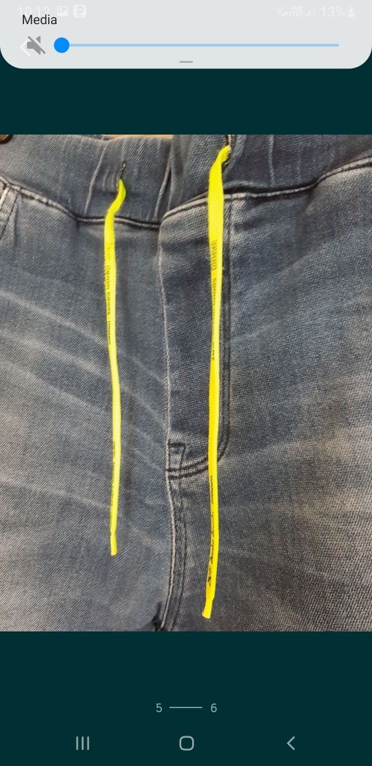 Joggery zara jeans xl przetarcia dziury spodnie męskie gumka tkmaxx dr