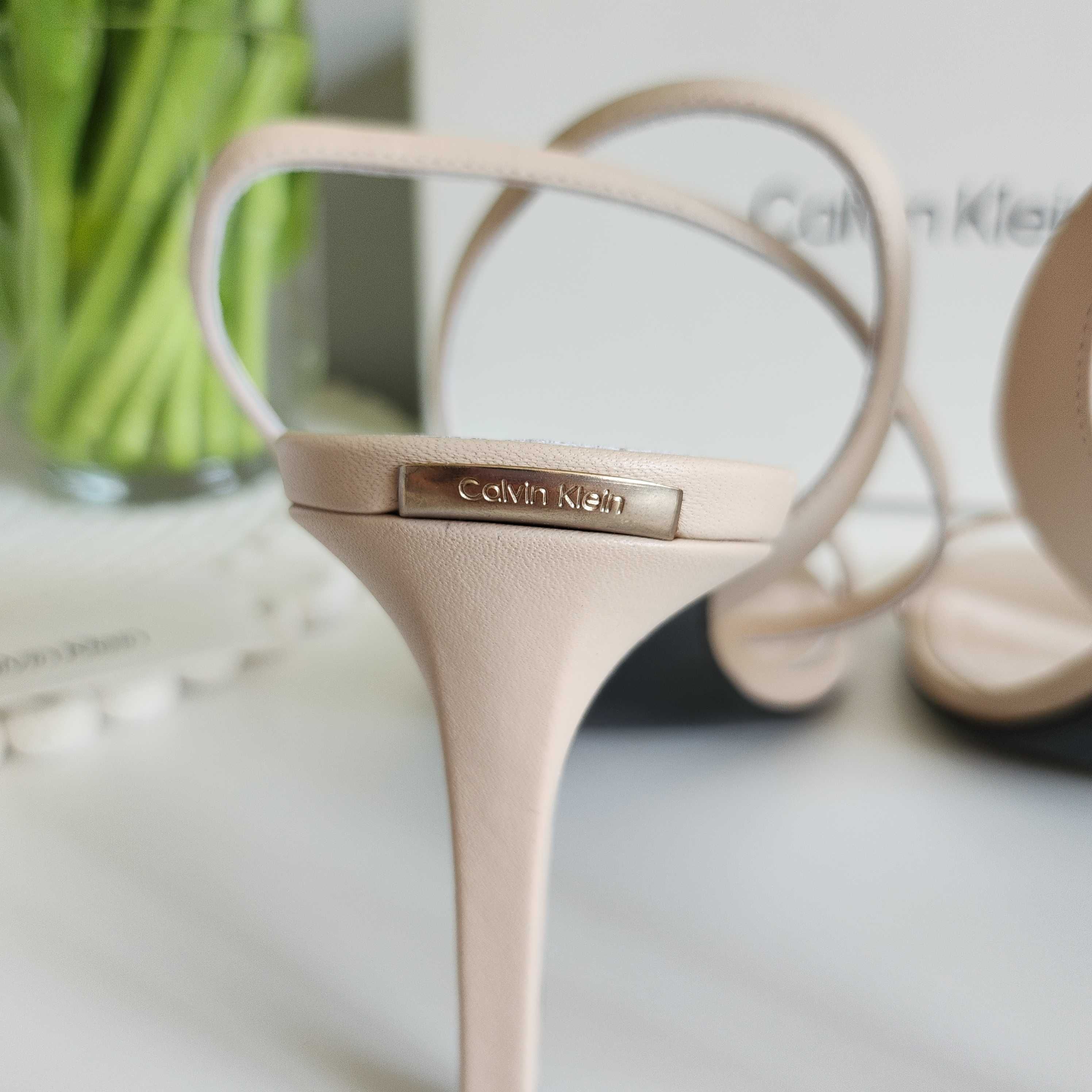 Buty damskie, Calvin Klein, Sandały 90-Hh  Beżowe, rozmiar 40