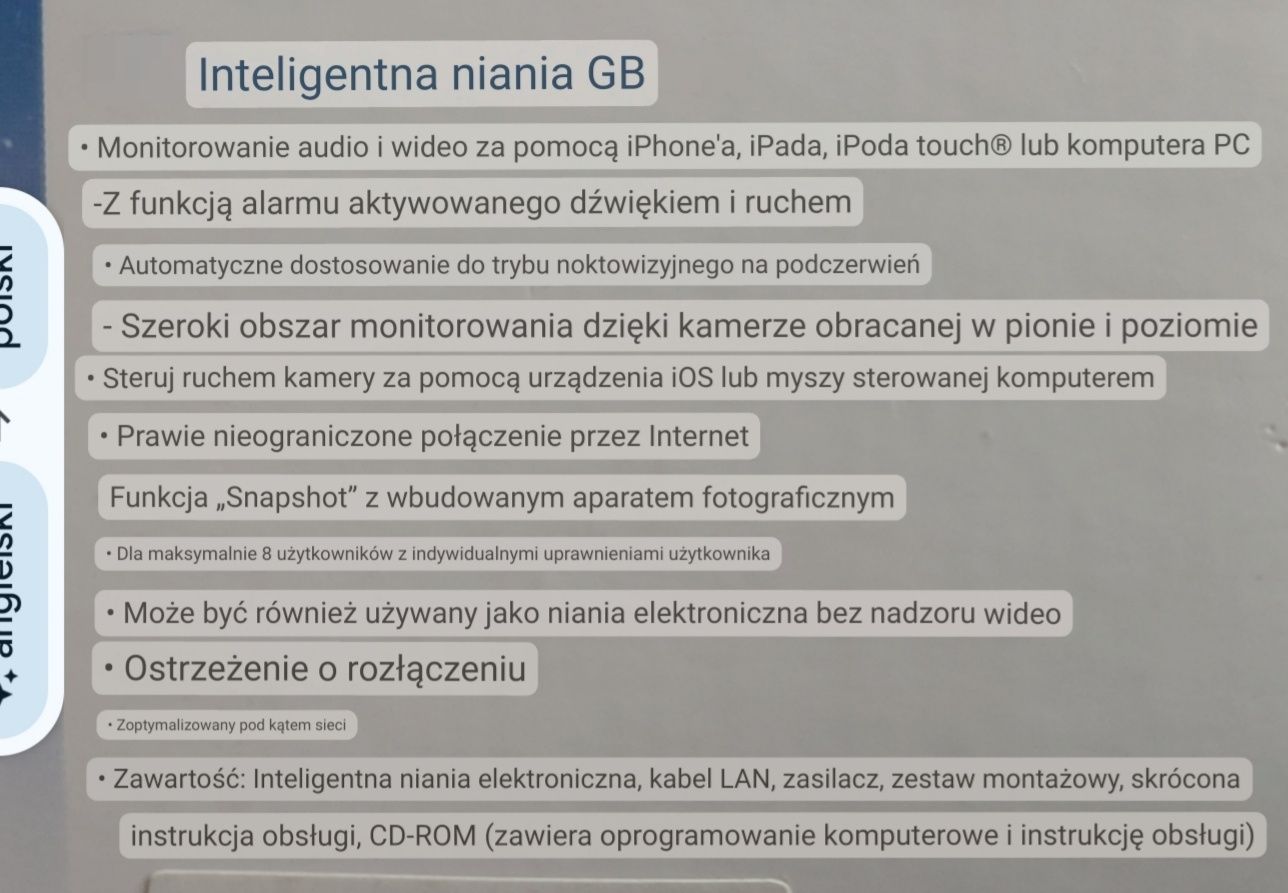 Niania elektroniczna "Medisana" Smart Baby Monitor dla iPhone iPad.