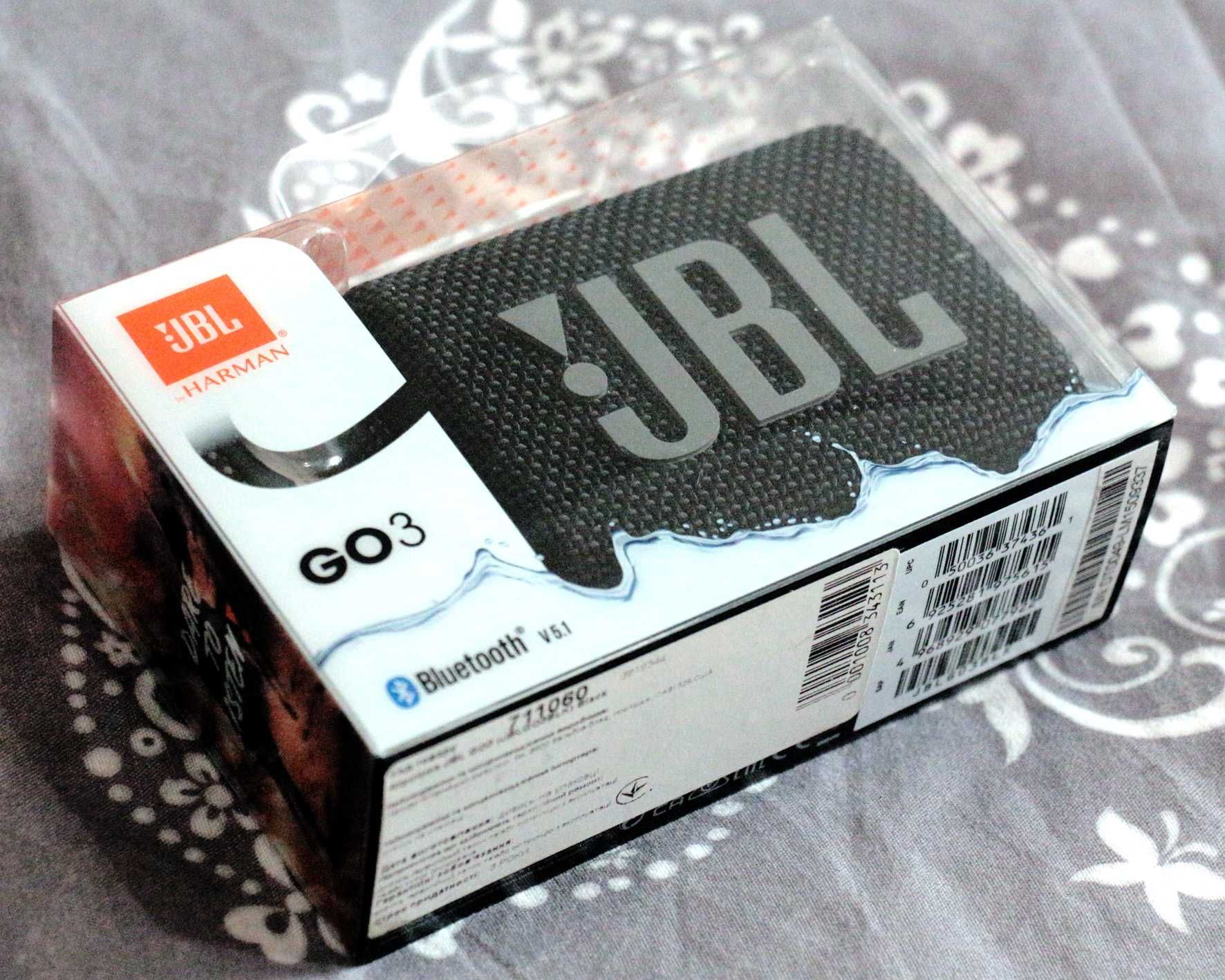 Колонка портативная JBL GO 3 Black, Оригинал