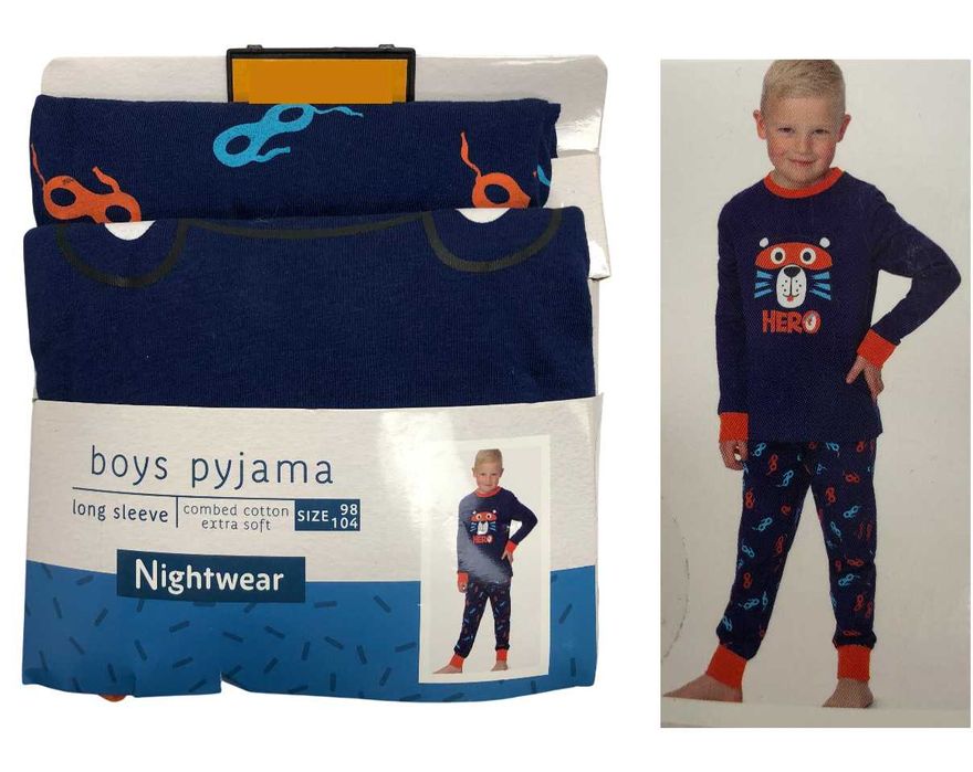 2659 Bawełniana Pidżama Piżama Dziecięca Dla Chłopca Hero 110/116