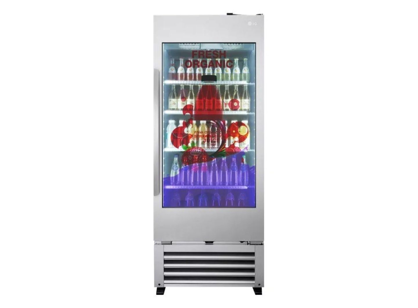 Chłodziarka Lg model 49wec.Szyba z animacją