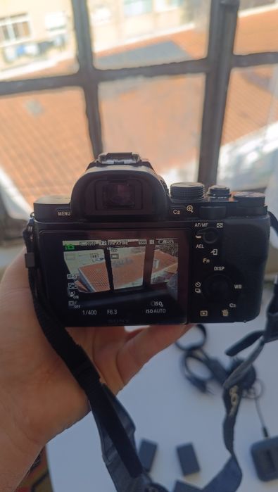 Maquina digital Sony Alpha 7 com lente 4 baterias e 2 carregadores