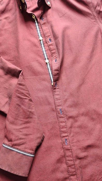 Camisa Bordeaux Homem Zara | Tamanho S | Slim Fit [Usada uma vez]