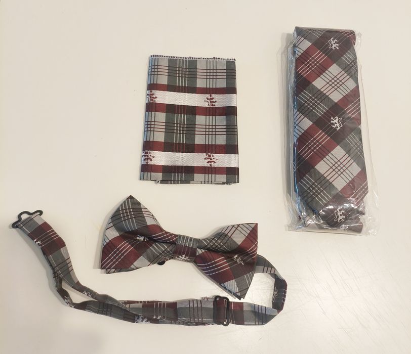 Krawat + muszka + poszetka - nowe
