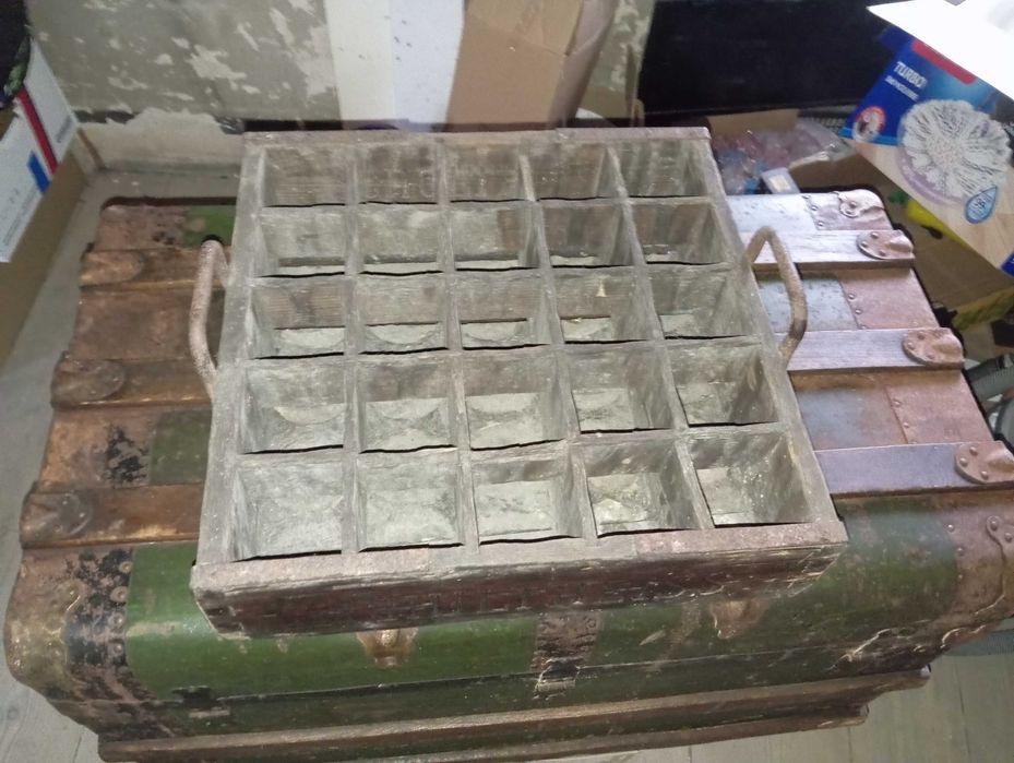 UNIKAT ! Zabytkowa skrzynka na butelki Schultheiss browar Breslau