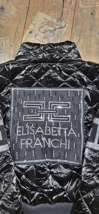 Tatu śliczna kurtka damska zimowa bomberka czarna połysk lekka M L