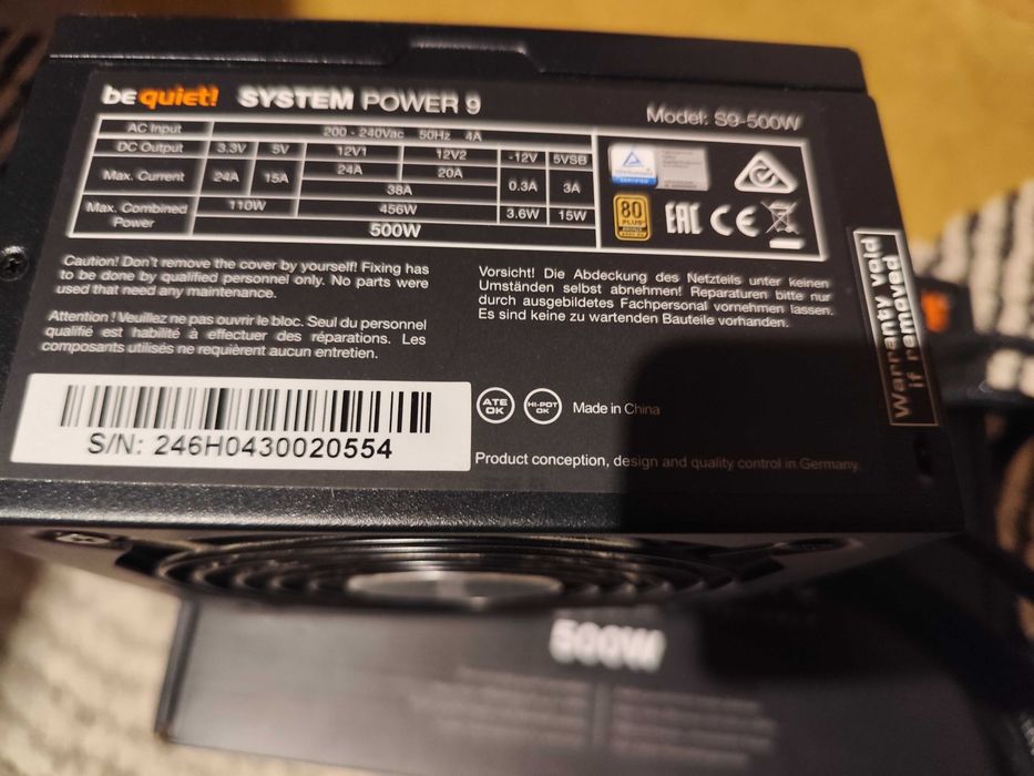 Zasilacz be quiet system power 9 500 w