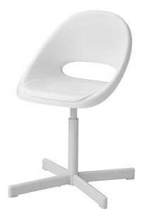 Dziecięce krzesło biurowe (Ikea Loberget / Sibben), białe x2