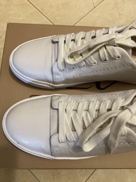 Белые кожанные кеды Clarks 39 р