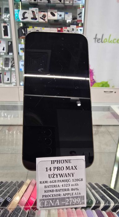 iPhone 14 Pro Max Bat 86% 128GB Telakces Felicity *Raty 0%