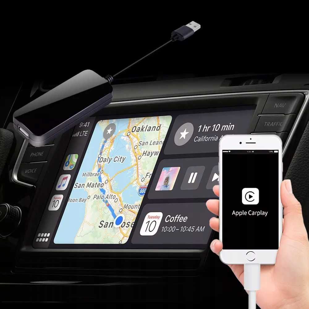 Adapter CARPLAY ANDROID AUTO do radia Android