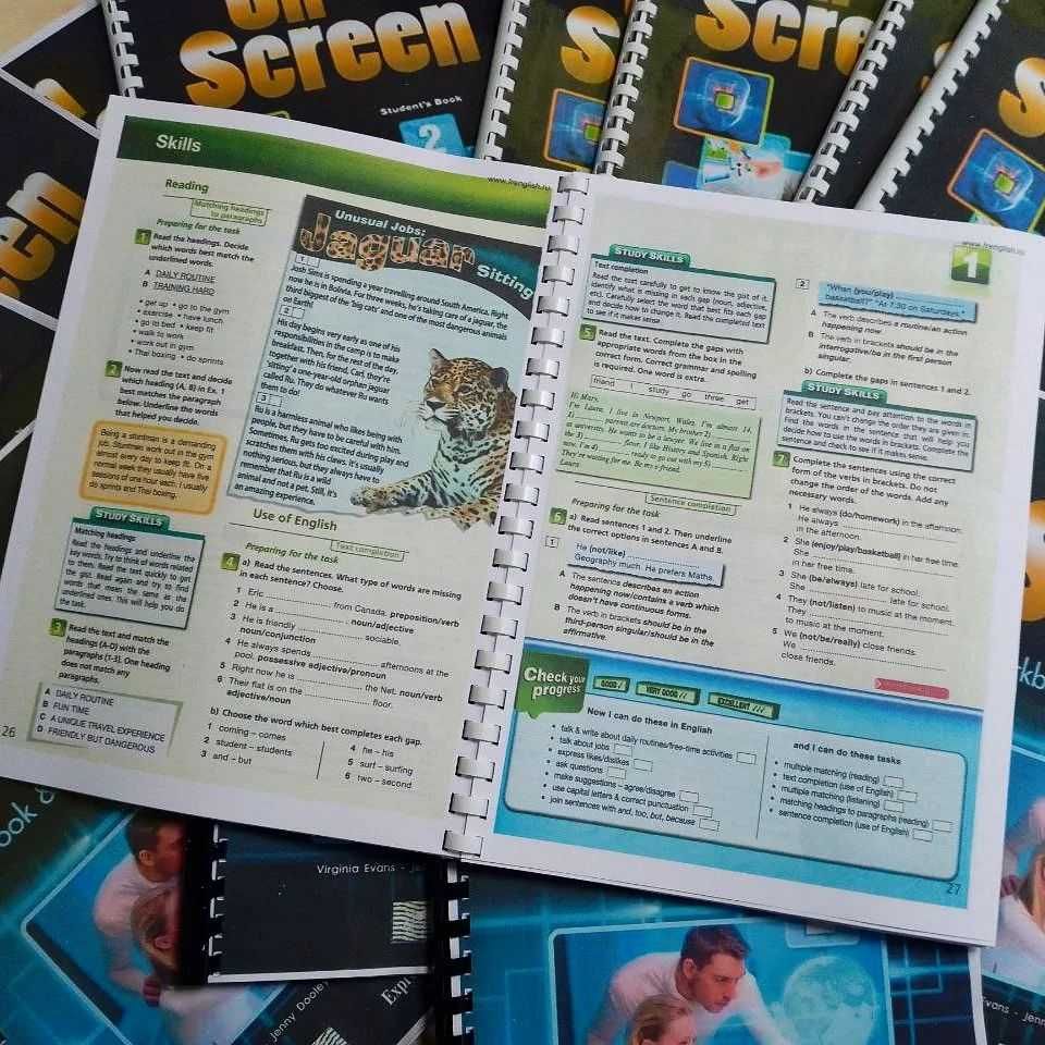 On Screen - 1, 2, 3, B1+, С2 - комплекти книг для вивчення англійської