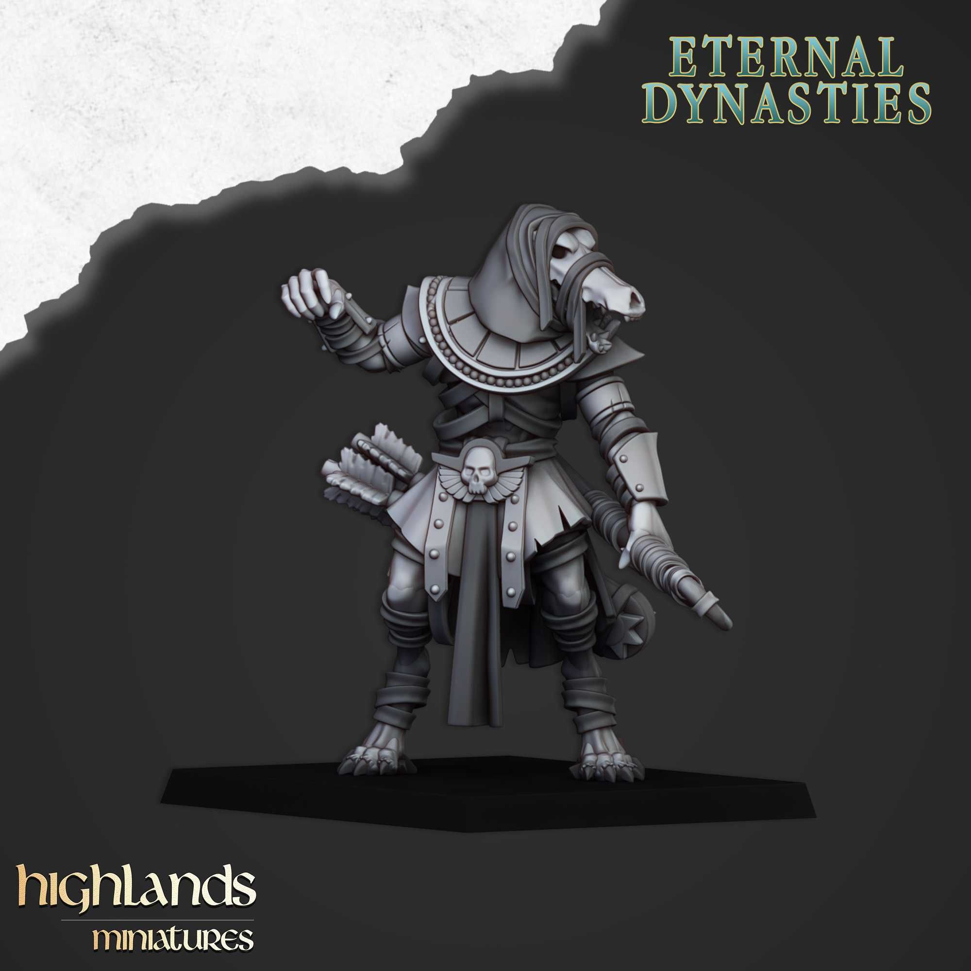 Anubis Guard with Bows / Great Weapons - WFB ToW AoS Highlands x3