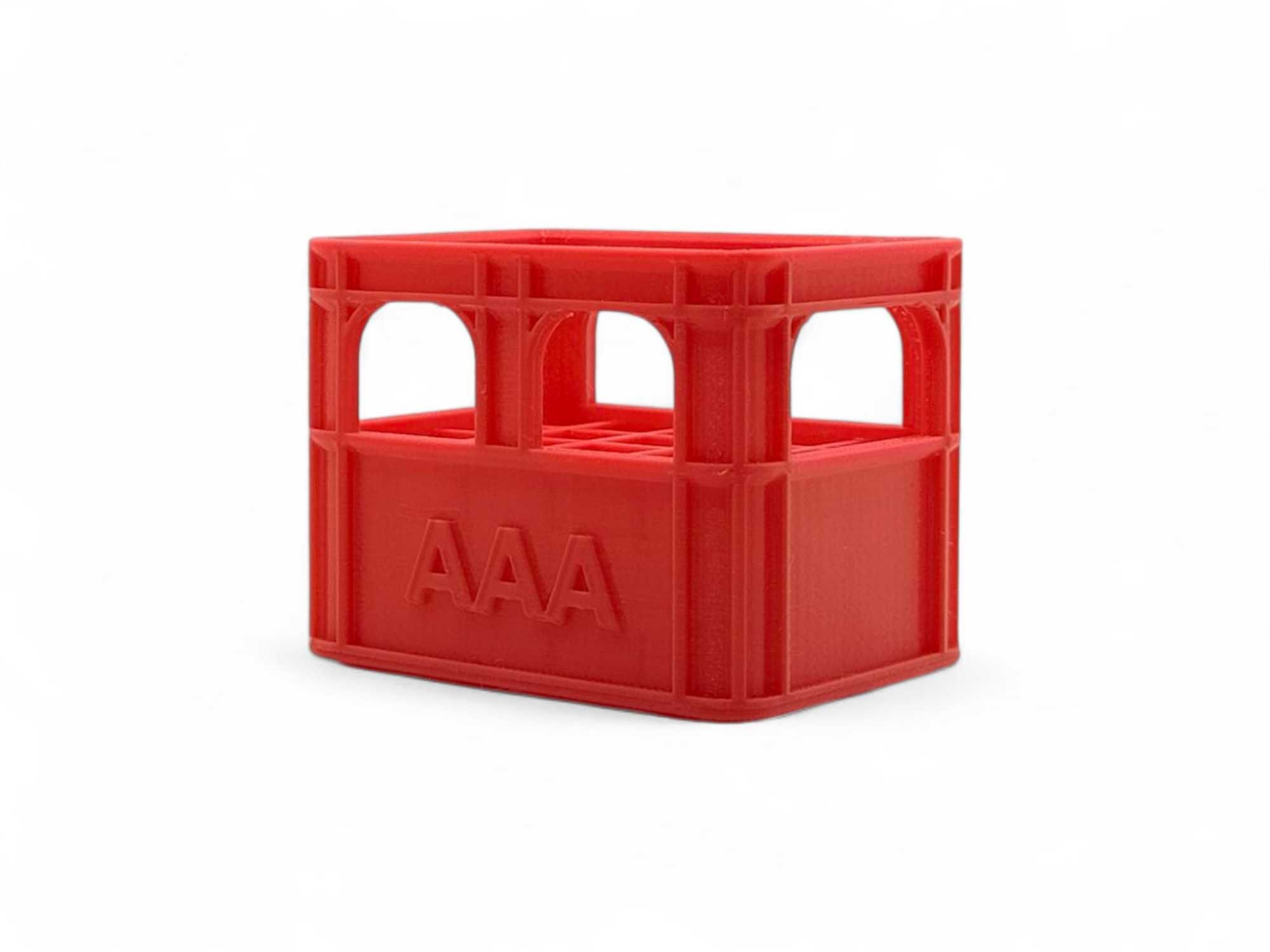 Koszyk na baterie AAA - ORGANIZER na akumulatory / paluszki - czerwony