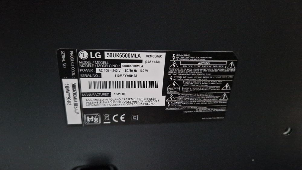 Telewizor LG 50UK6500MLA
