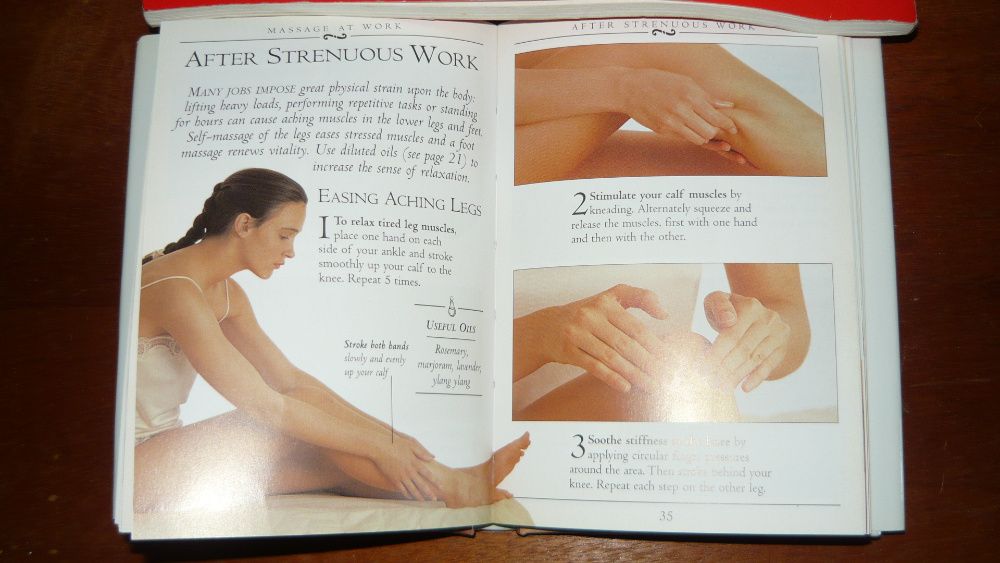 Książka o masażu kieszonkowa angielska stresu po angielsku ilustrowana
