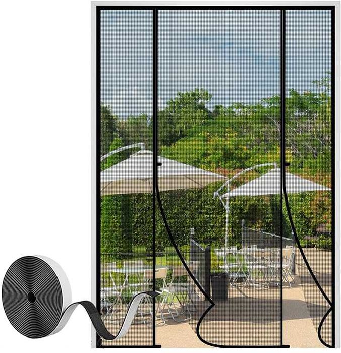 Moskitiera duża 170x240 dzielona 2 otwory magnetyczna NOWA