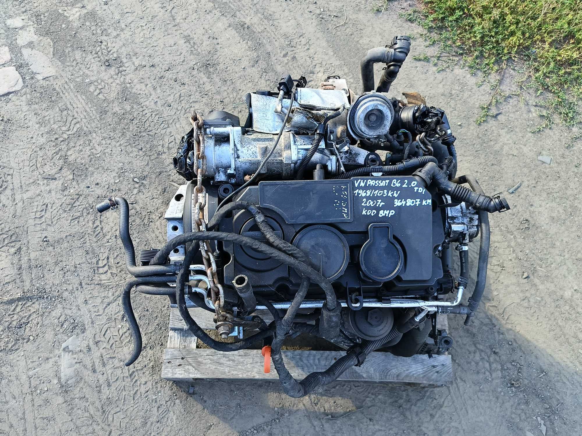 Silnik PASSAT B6 2.0 TDI 1968/103 KW 2007r. kod BMP