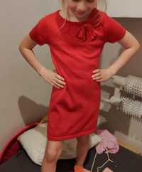 H&M czerwona sukienka 122-128