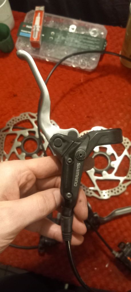 Hamulce shimano br m365 + tarcze rt54 2x160 komplet