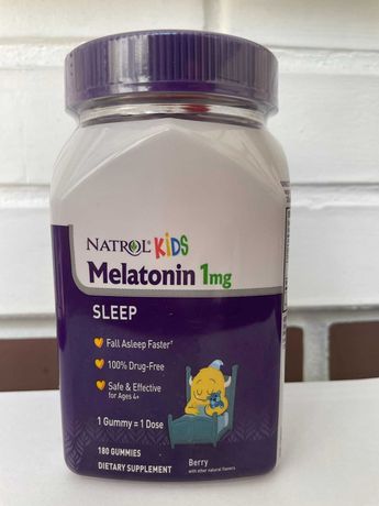 Мелатонін для дітей зі смаком ягід, Kids, Melatonin, Natrol, 180 таб