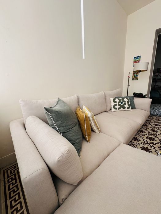 Sofá 3 lugares com puf - Banak importa