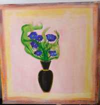 Kwiaty w wazonie Obraz malowany ręcznie akryl/płótno