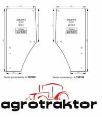 Szyba drzwi JOHN DEERE serii 6 i 7 L169103 l169102