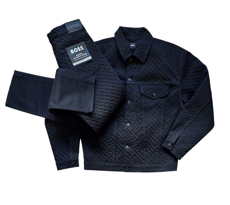 Hugo Boss nowy komplet jeansowy męski r. L