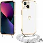 Plecki do iPhone 13 Mini, cienkie miękkie z sznurkiem etui wzór