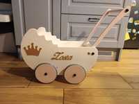 Wózek drewniany Zosia Montownia Zabawek dla dziewczynki