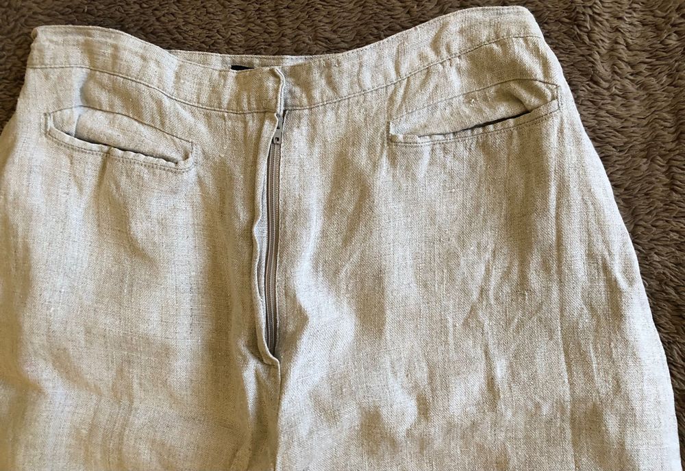 Штани палаццо з льону