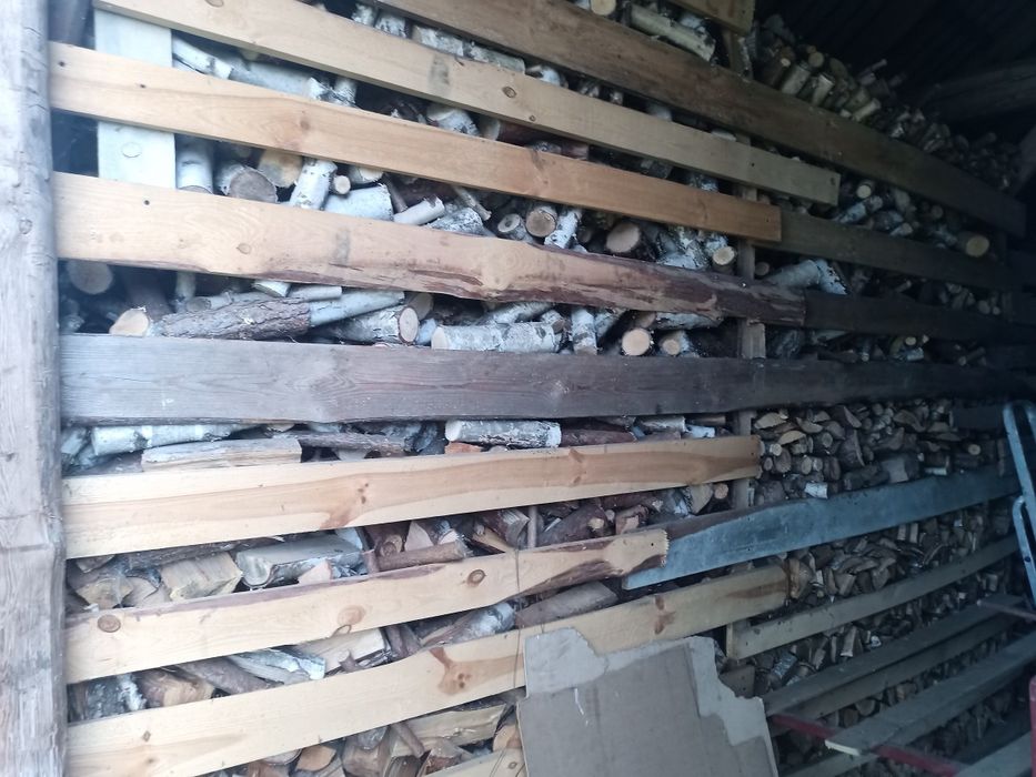 suche drewno opałowe mix brzoza sosna+ obladry/zrzyny