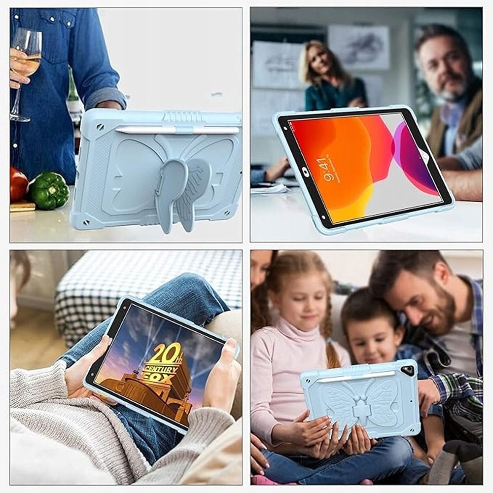 Etui do Pad 10.2" 2020/2019 z Podstawką i Paskiem na Ramię Niebieskie