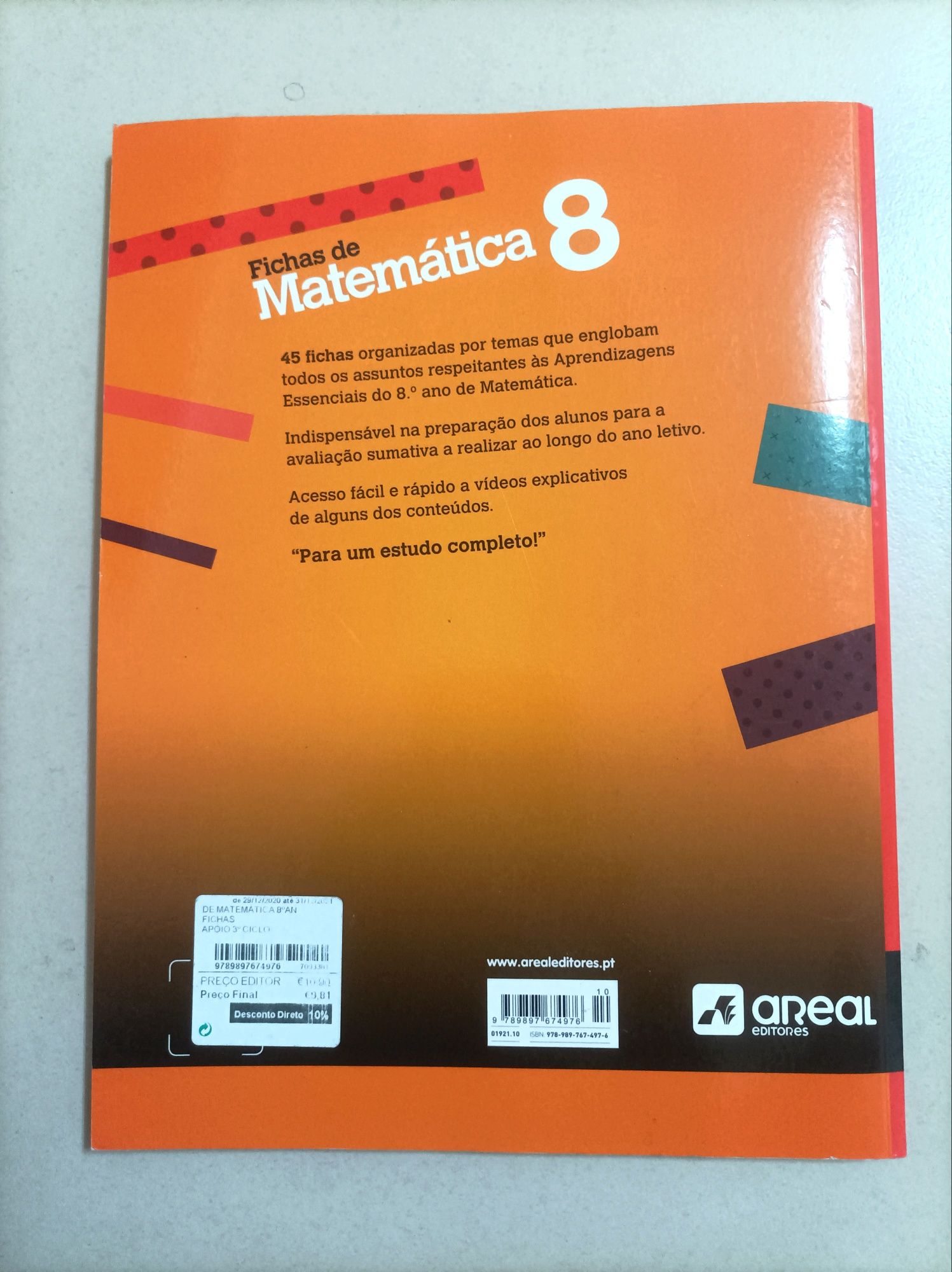 Fichas de Revisão - Matemática 8° Ano - Manual Auxiliar