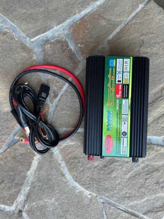 Преобразователь 12-220v 3200w с подзарядкой для дома котла насоса. ИБП