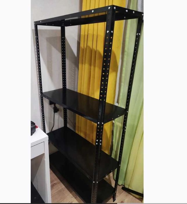 Стелаж на 4 полки з металу для кімнати, комори, кухні Єтажерка метал