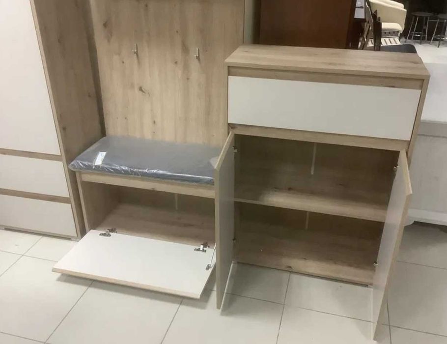 Тумба для взуття 76 см Артизан/Сірий/Шампань Нова зі складу