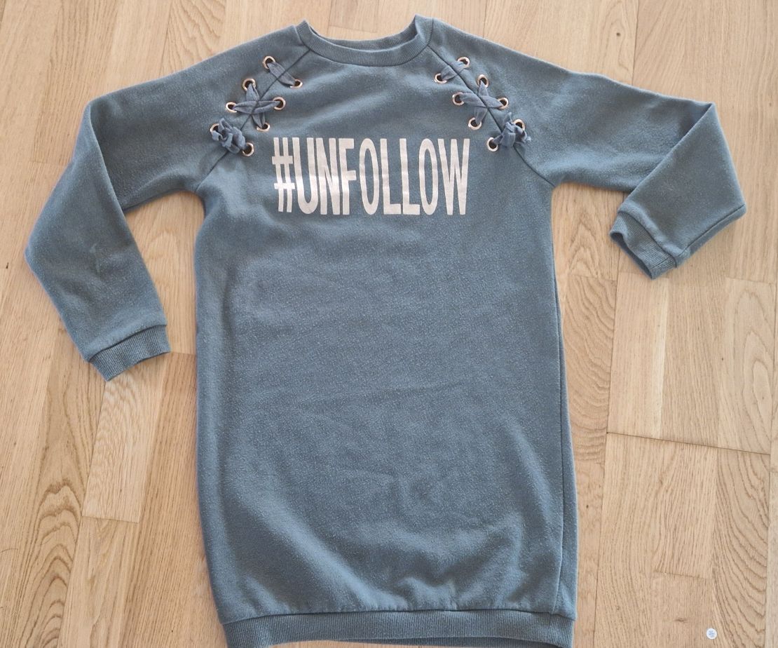 Bluza dziewczęca oliwkowa 140