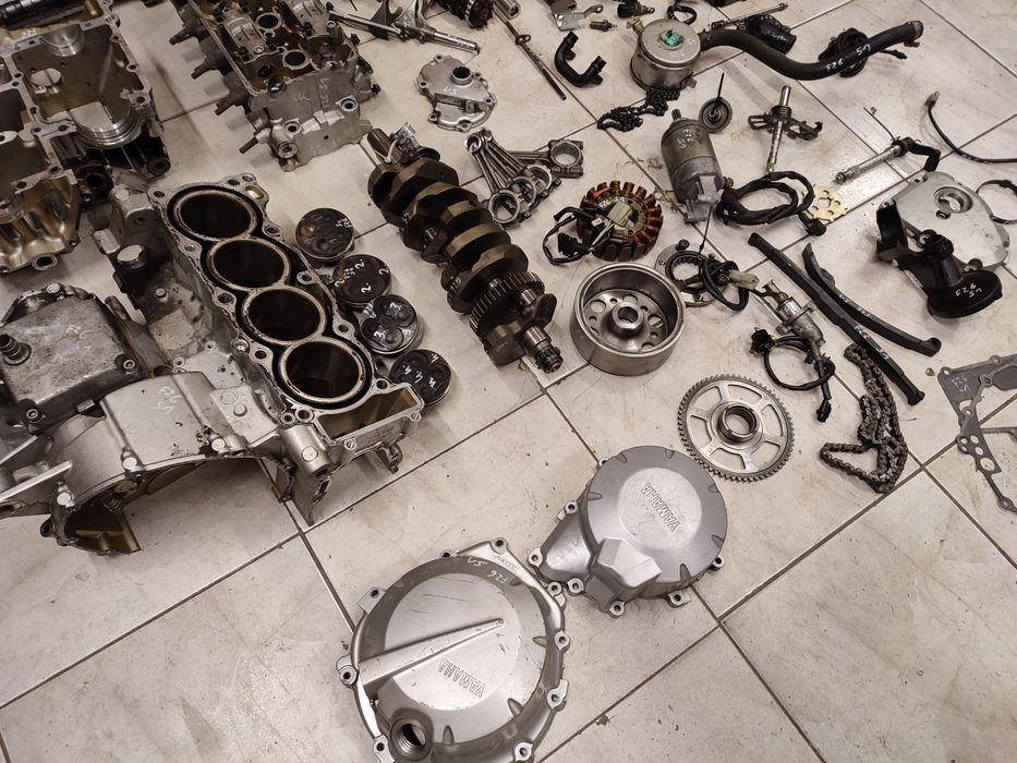 Yamaha FZ6 Fazer RJ07 części wał głowica kapa skrzynia cylinder RJ507E