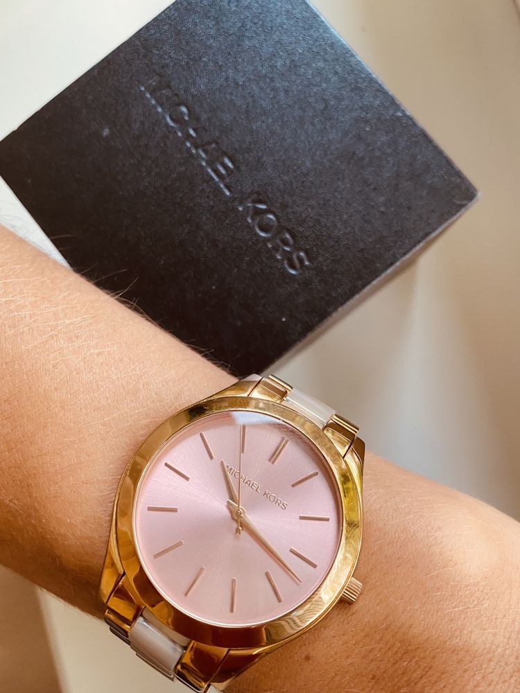 Oryginalny zegarek michael kors MK rose gold różowy na bransolecie zło